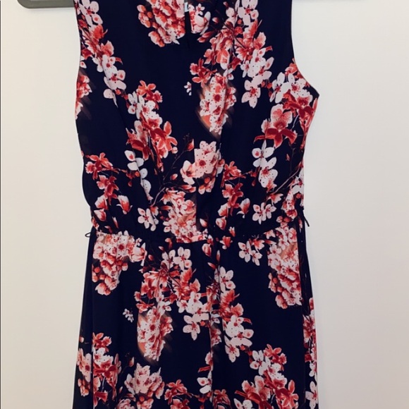 Floral Navy Blue Dress - Picture 3 of 4